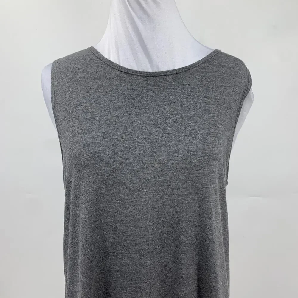 Tasc Tank Dress Womens L Large Gray Heather Organic Blend Sleeveless Performance